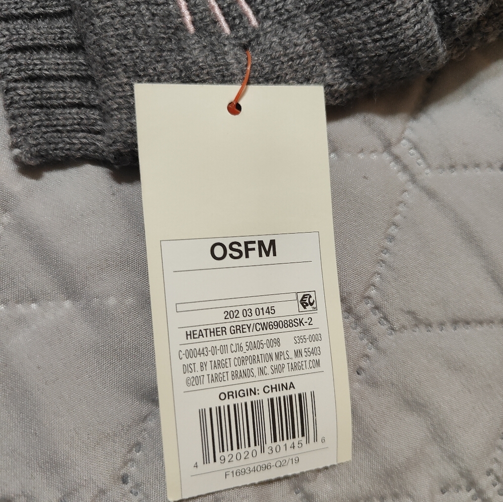 NWT Cat & Jack Gray Cat Scarf - Picture 3 of 4
